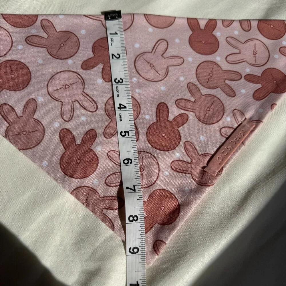 NWT Loic by Design Bunny Pattern Easter Dog Bandana, Pink, Size Medium